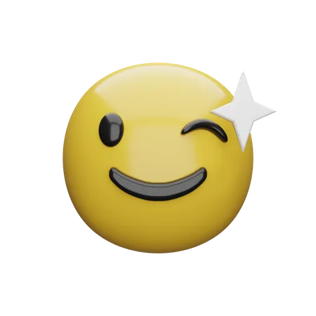 Zwinkerndes Gesicht  3D Emoji