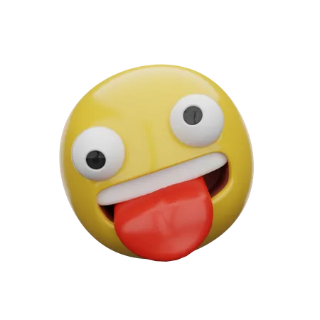 Zwinkerndes Gesicht mit der Zunge  3D Emoji