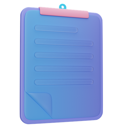 Zwischenablage papier  3D Icon