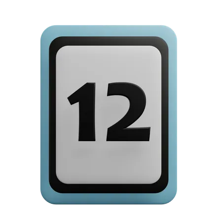 Nummer 12  3D Icon