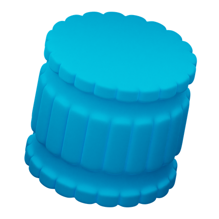 Zylinder abstrakte Form  3D Icon