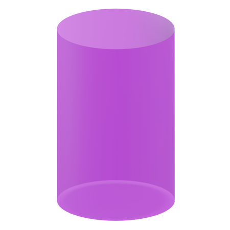 Zylinder Transparente Form  3D Icon