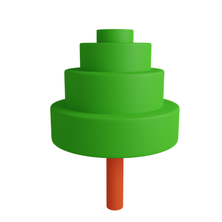 Zylinderbaum  3D Icon