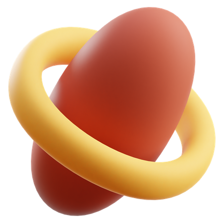 Zylinder ring abstrakt form  3D Icon