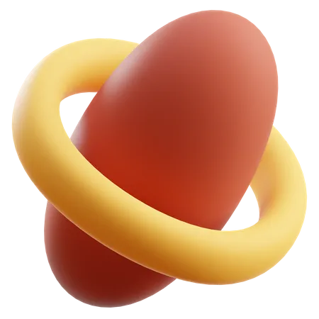 Zylinder ring abstrakt form  3D Icon