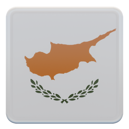 Quadratische Flagge Zyperns  3D Icon