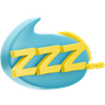 zzz sticker 3d logo
